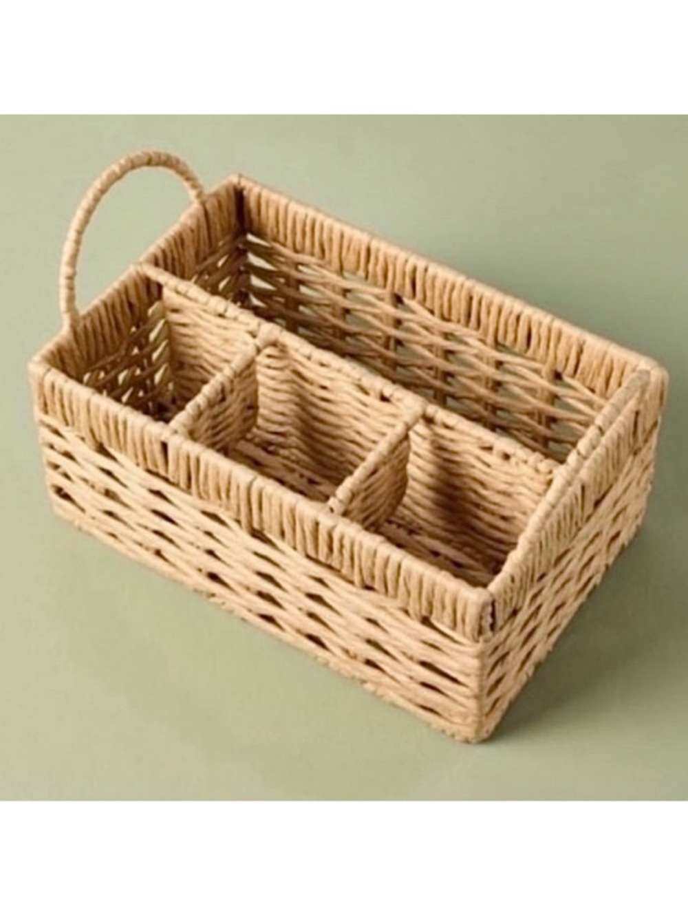 Woven Wicker Flatware Utensil Caddy Basket - Hearth & Hand™ with Magnolia NEW